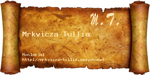 Mrkvicza Tullia névjegykártya